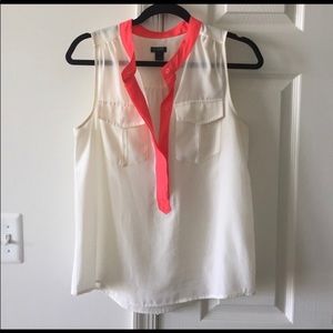 J. Crew Pink Accent Blouse